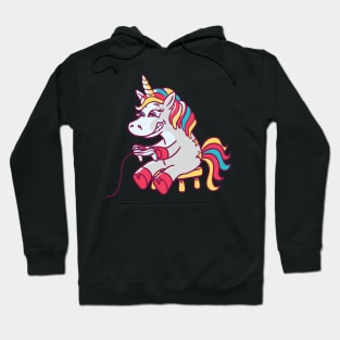 Cute Unicorn Gamer Gift Idea Birthday Video Game Merch Hoodie